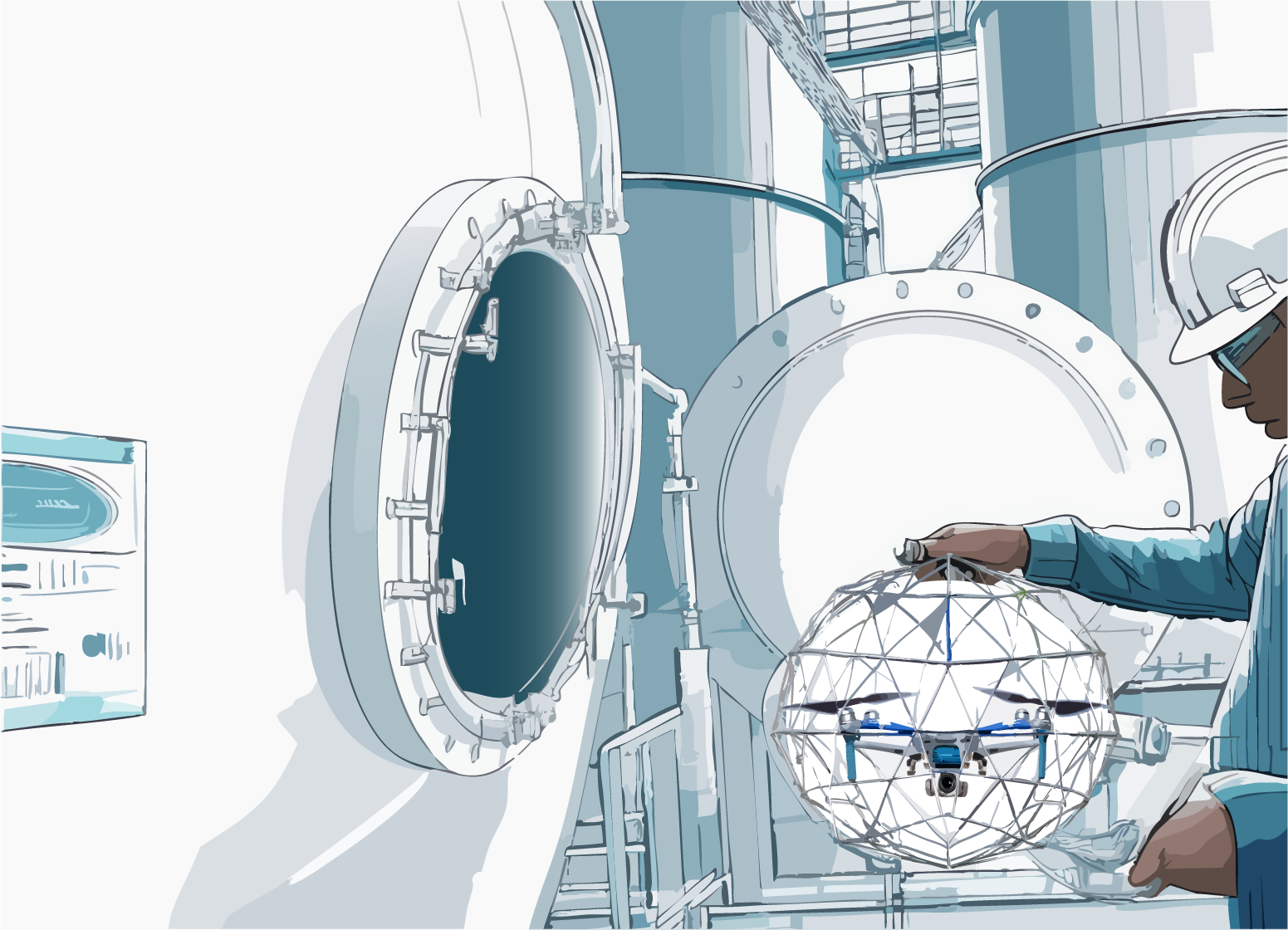 drone for confined space inspection and maintenance