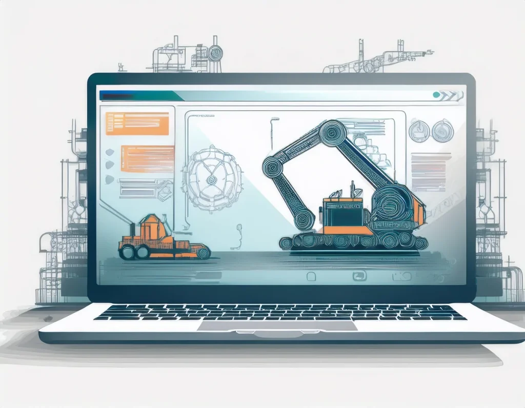 8scale website for robotics startup showing industrial automation and heavy industry digital platform