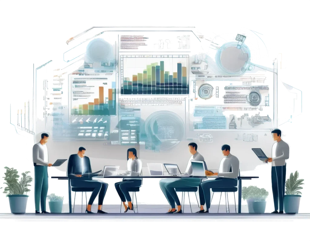 8scale data-driven tech startup marketing strategy meeting with team analyzing market intelligence dashboards 2025 ---